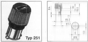 Sicherungselement Typ 251 Skizze und Bauzeichnung