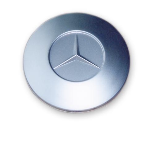 Foto: Kunststofftechnik-Radkappe der Marke Mercedes mit dem Mercedes Stern